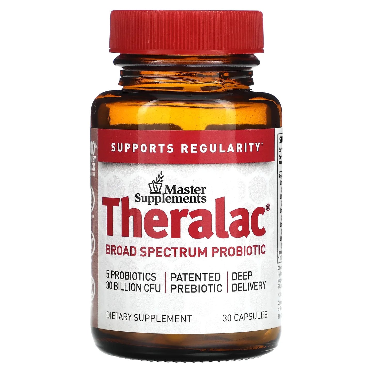Master Supplements
Theralac, Broad Spectrum Probiotic, 30 Billion CFU, 30 Capsules