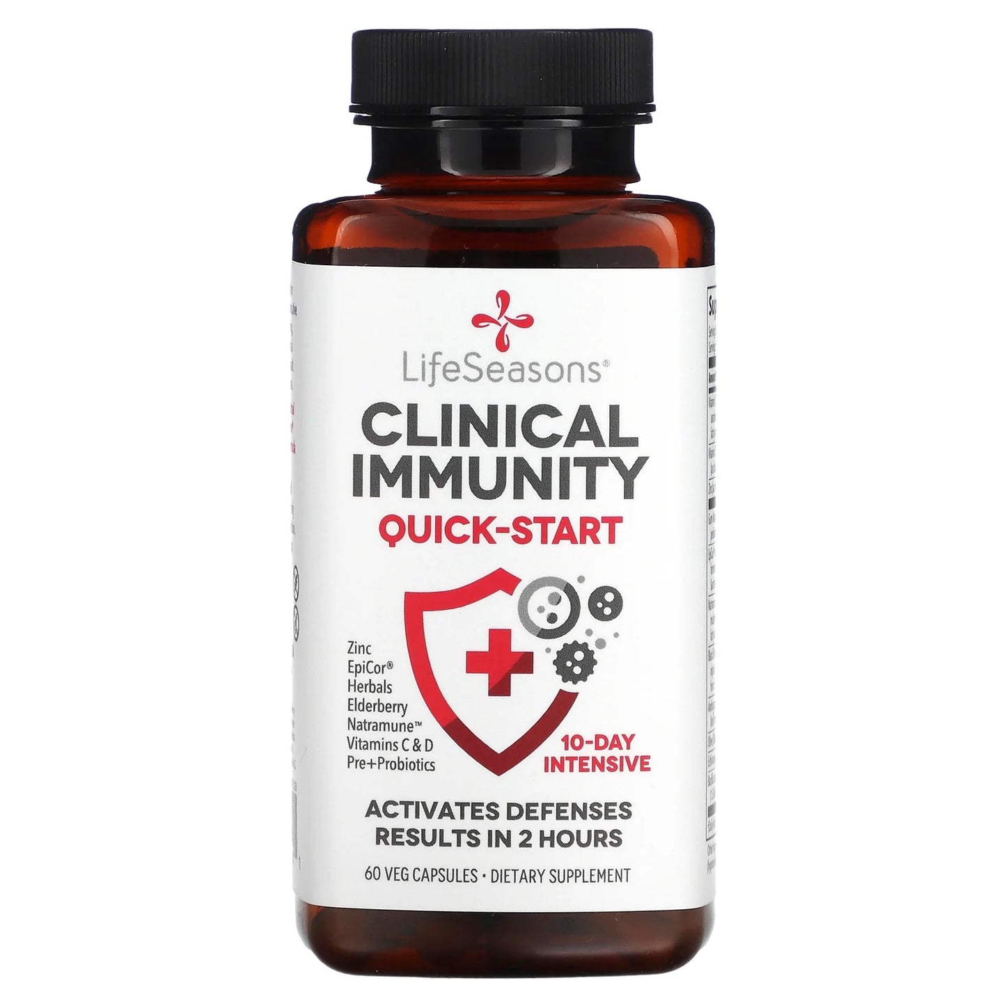LifeSeasons
Clinical Immunity, Quick-Start, 60 Veg Capsules
