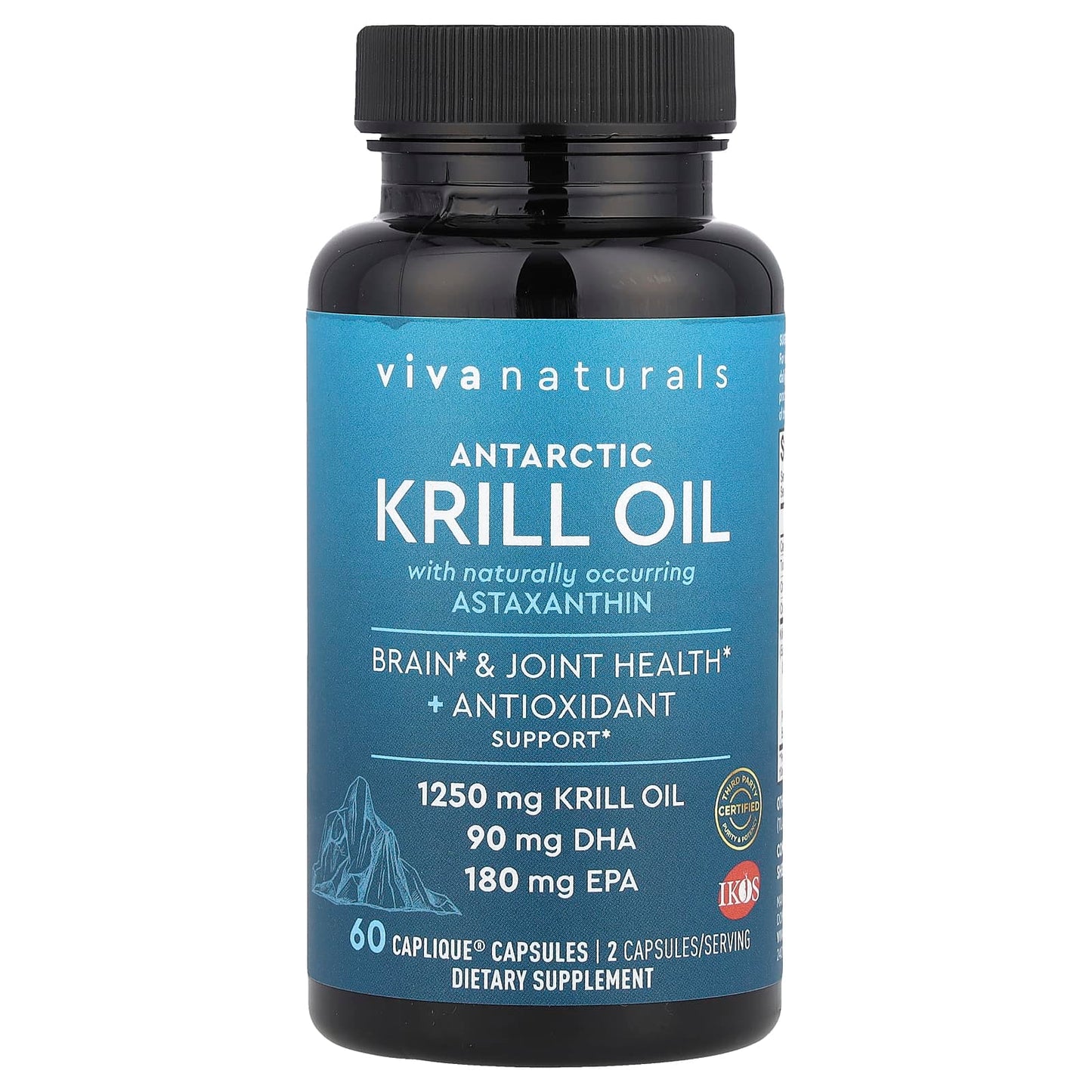 Viva Naturals
Antarctic Krill Oil with Astaxanthin, 60 Caplique® Capsules