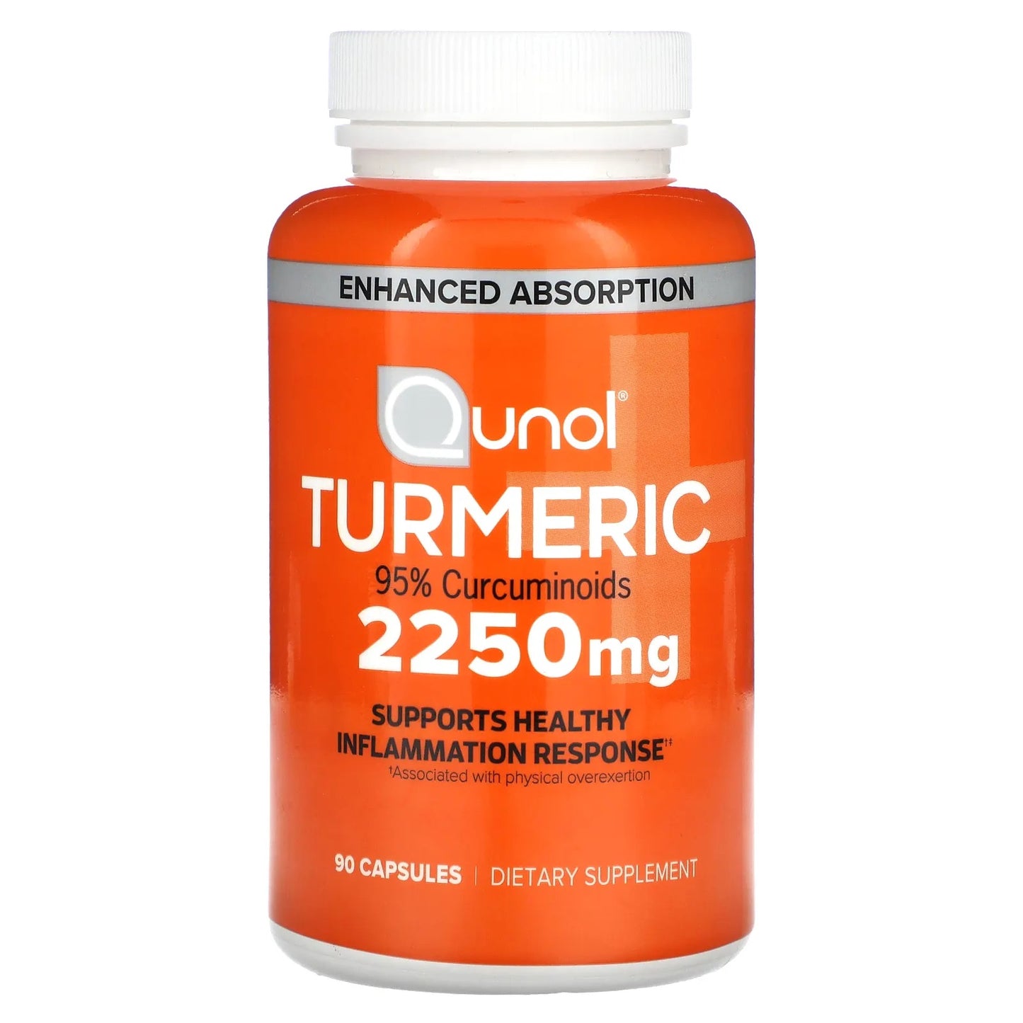 Qunol
Turmeric, 2,250 mg, 90 Capsules (750 mg per Capsule)