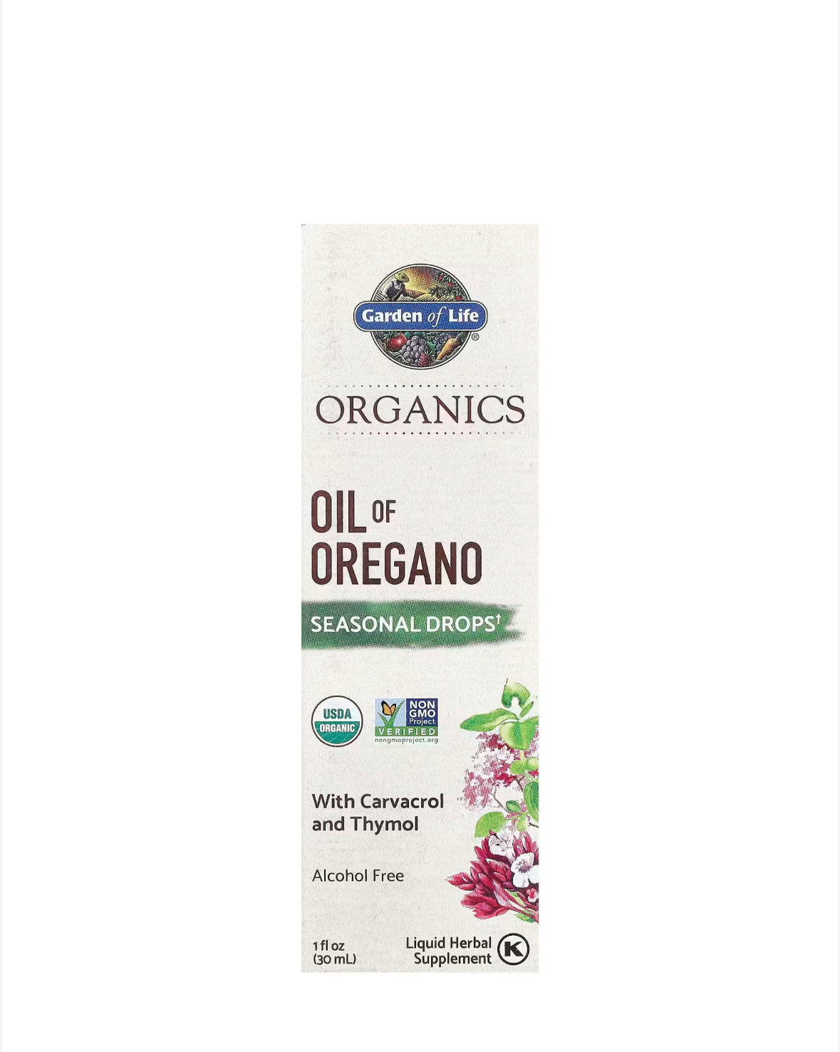 GARDEN OF LIFE ORGANIC OIL OF OREGANO, 30ML
