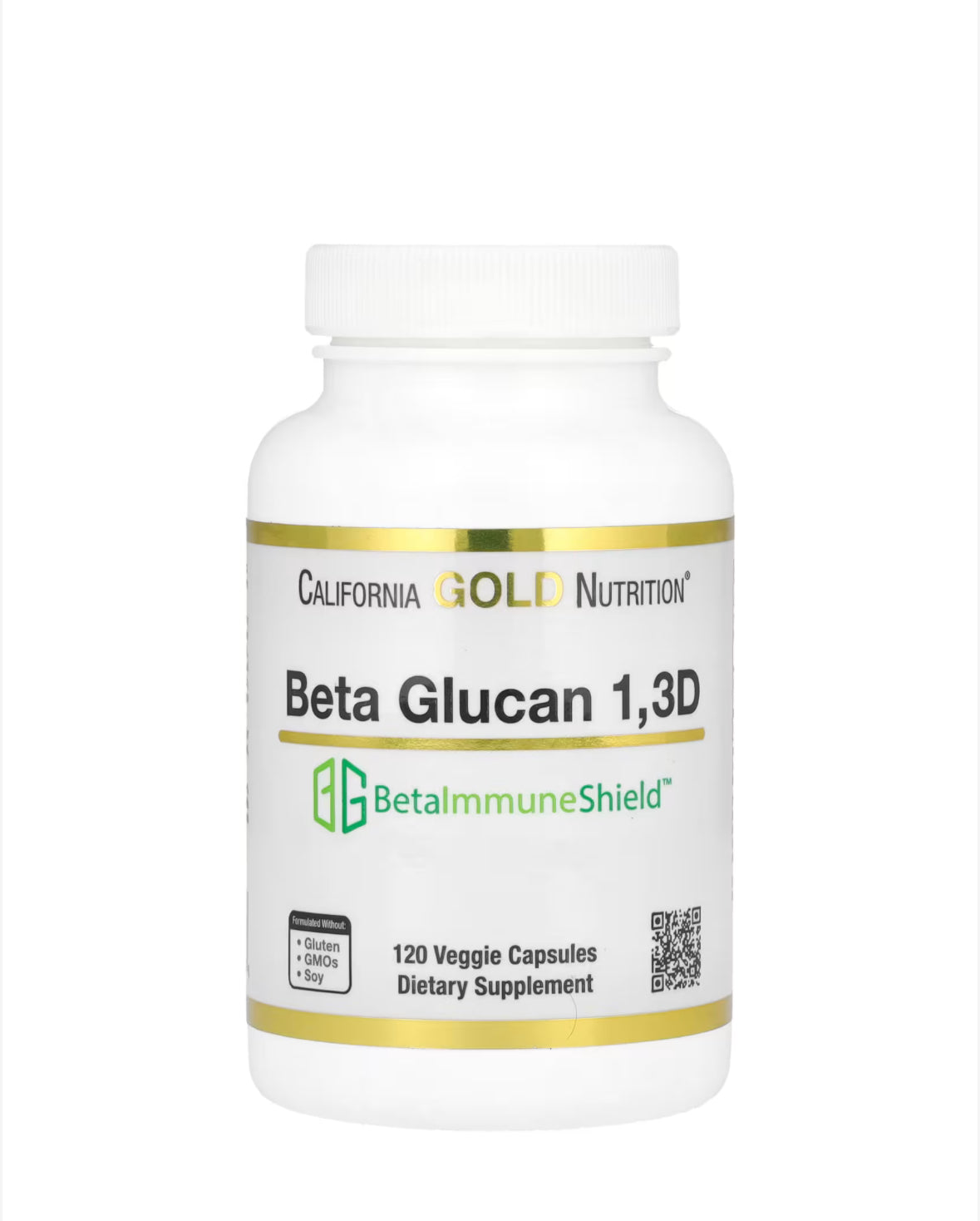 CALIFORNIA GOLD NUTRITION BETA GLUCAN 1,3D WITH BETAIMMUNESHIELD