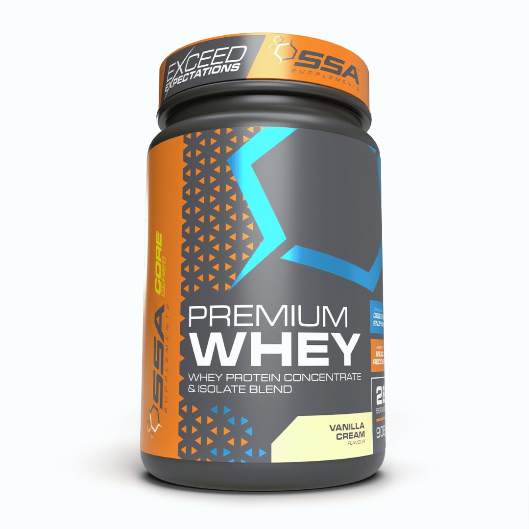 SSA PREMIUM WHEY PROTEIN CONCENTRATE & ISOLATE BLEND, VANILLA CREAM