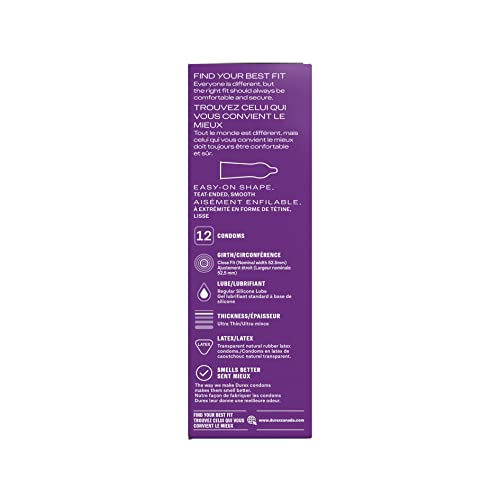 DUREX® Sensi-Thin, Condoms, Ultra-Thin, Close Fit, 12ct