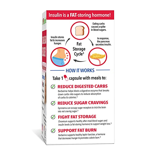 Pharmaganics Dr. Stephanie's Mealtime Carb & Sugar Blocker - Berberine & Gymnena Supplement - Reduces Digested Carbs & Weight