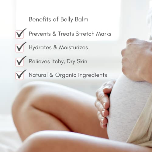 Organic Belly Butter by Irene Organics - Anti Stretch Mark Belly Balm For Pregnancy and Postpartum 4oz