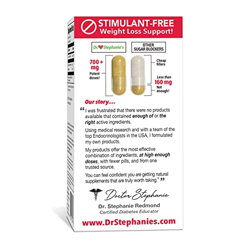 Pharmaganics Dr. Stephanie's Mealtime Carb & Sugar Blocker - Berberine & Gymnena Supplement - Reduces Digested Carbs & Weight