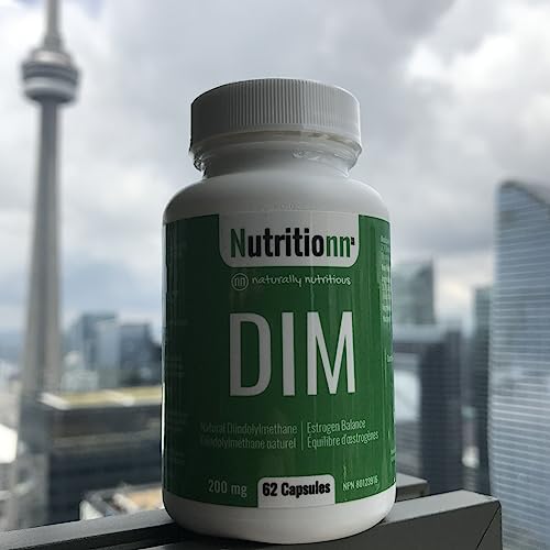 DIM Supplement for Women and Men by Nutritionn - Promotes Estrogen Balance and Metabolism - 200 mg Capsules of Natural Diindolylmethane (DIM) - 62 Servings