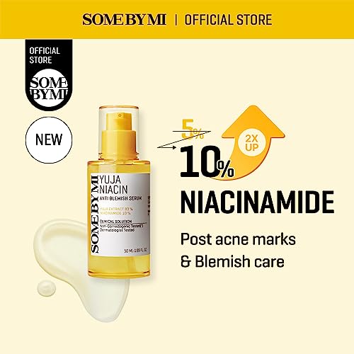 Diẹ ninu nipasẹ MI Yuja Niacin Anti Blemish Serum - 1.69Oz, 50ml - Ti a ṣe lati 10% Niacinamide ati 83% Yuja Essence - Imọlẹ Awọ To ti ni ilọsiwaju ati Omi Itọju Ailabawọn fun Awọ ti o wo Dull - Itọju Awọ Oju