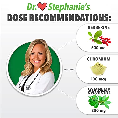 Pharmaganics Dr. Stephanie's Mealtime Carb & Sugar Blocker - Berberine & Gymnena Supplement - Reduces Digested Carbs & Weight