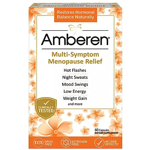 Amberen: Safe Multi-Symptom Menopause Relief Clinically Shown to Relieve 12 Menopause Symptoms: Hot Flashes, Night Sweats, Mood Swings, Low Energy and More. 1 Month Supply