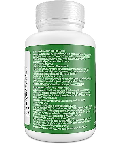 DIM Supplement for Women and Men by Nutritionn - Promotes Estrogen Balance and Metabolism - 200 mg Capsules of Natural Diindolylmethane (DIM) - 62 Servings