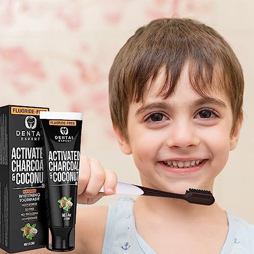 Activated Charcoal Teeth Whitening Toothpaste - DESTROYS BAD BREATH - Best Natural Black Tooth Paste Kit - MINT FLAVOR - Herbal Decay Treatment - REMOVES COFFEE STAINS