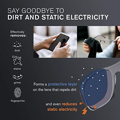 EVEO Eyeglass Cleaner Spray - No Streaks Technology with Microfiber Cleaning Cloth- Glasses Cleaning Kit - Glasses Cleaner Spray with Lens Cleaner Cloth - Screen & Eye Glasses Kit - 8oz (4oz x 2)