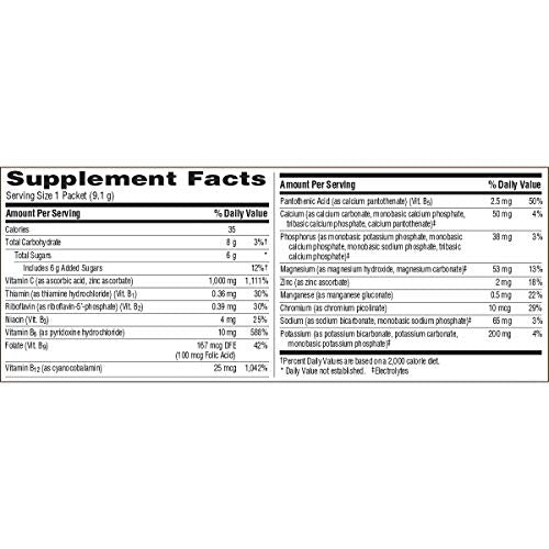 Emergen-C 1000mg Vitamin C Powder for Daily Immune Support Caffeine Free Vitamin C Supplements with Zinc and Manganese, B Vitamins and Electrolytes, Super Orange Flavor - 60 Count/2 Month Supply