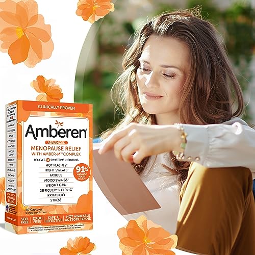 Amberen: Safe Multi-Symptom Menopause Relief Clinically Shown to Relieve 12 Menopause Symptoms: Hot Flashes, Night Sweats, Mood Swings, Low Energy and More. 1 Month Supply