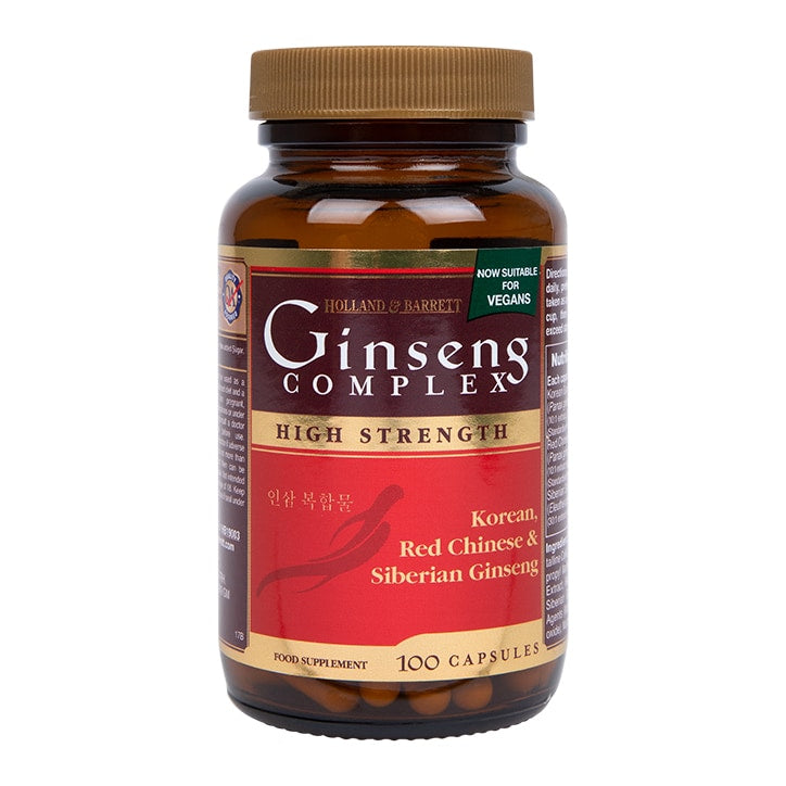 HOLLAND & BARRETT GINSENG COMPLEX, 100 CAPSULES – Health Online