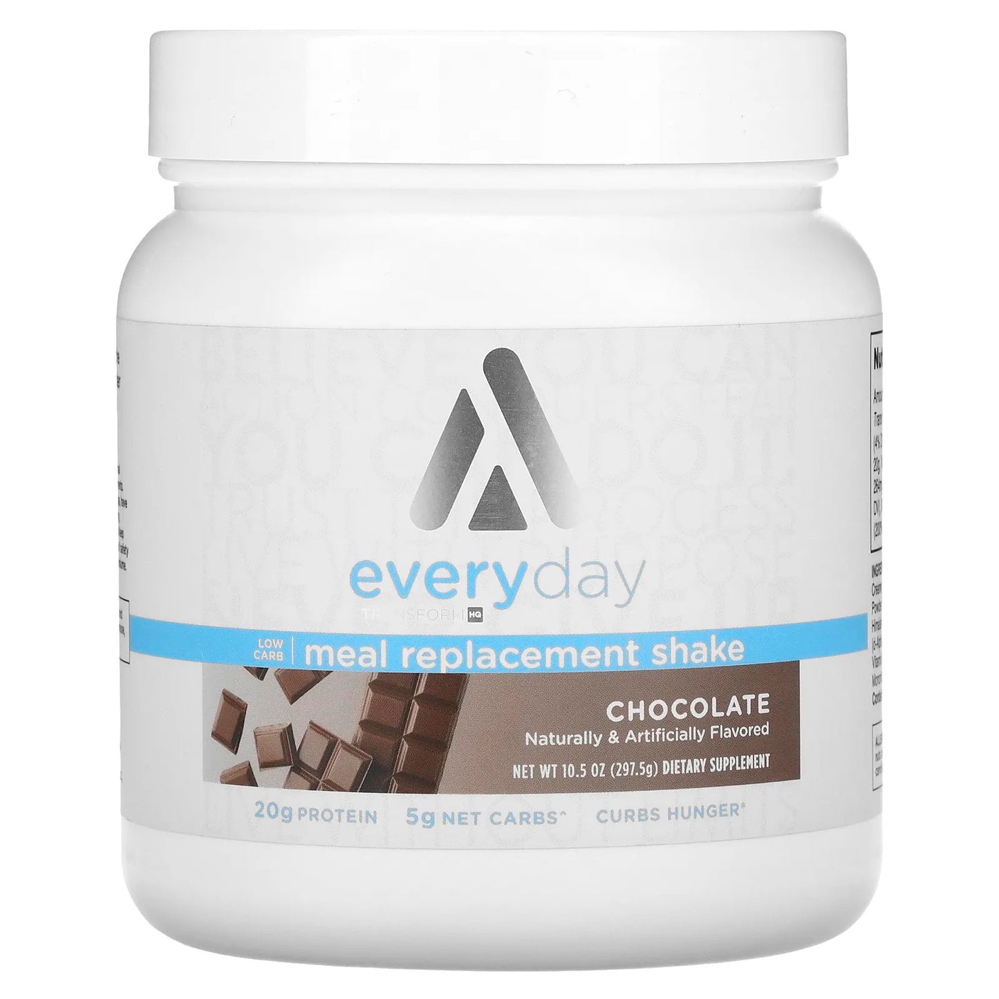 TransformHQ
Everyday, Meal Replacement Shake, Chocolate, 10.5 oz (297.5 g)