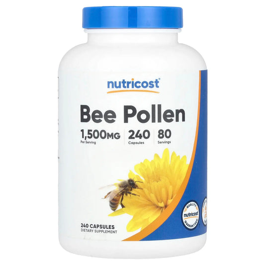 Nutricost
Bee Pollen, 1,500 mg, 240 Capsules (500 mg per Capsule)