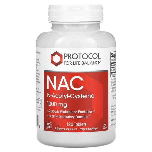 Protocol for Life Balance
NAC, 1,000 mg, 120 Tablets