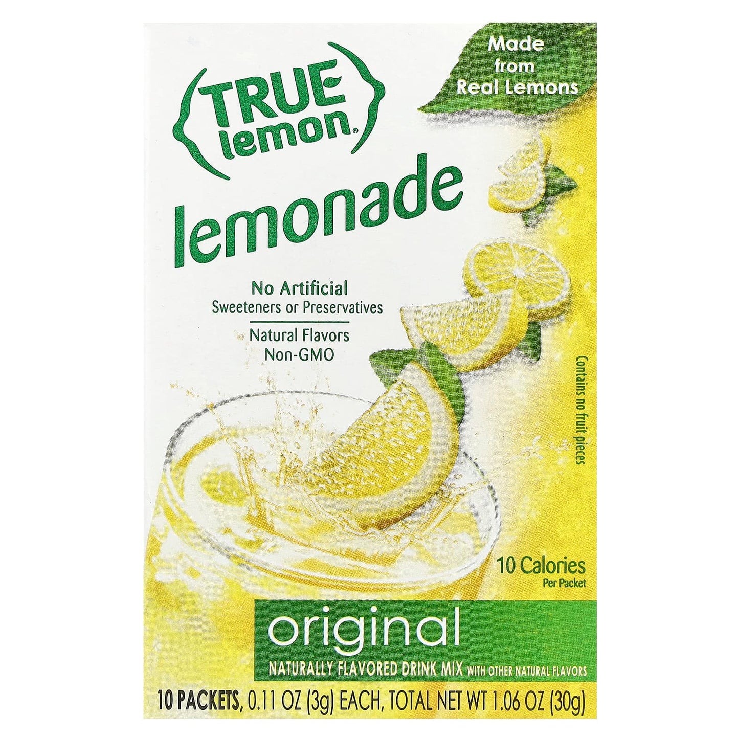 True Citrus
True Lemon®, Original Lemonade, 10 Packets, 0.11 oz (3 g) Each