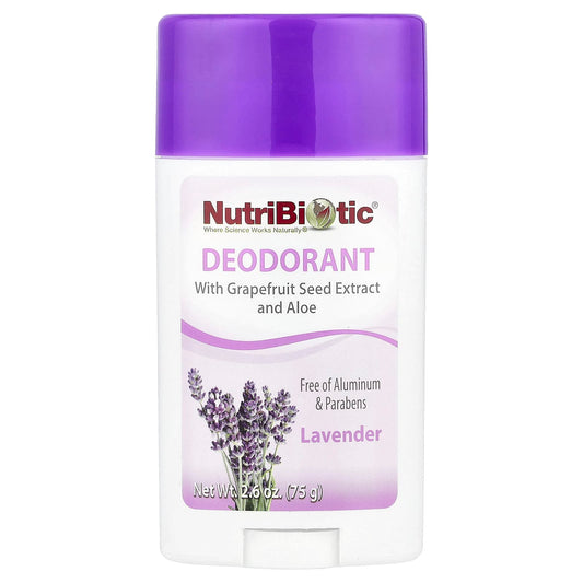 NutriBiotic
Deodorant, Lavender, 2.6 oz (75 g)