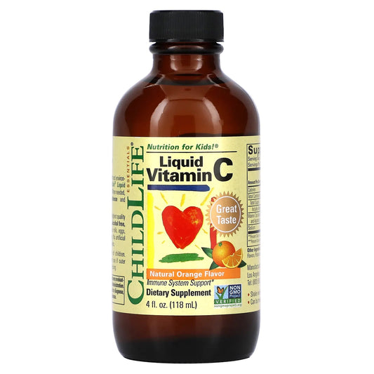 Child life Essentials         Liquid Vitamin C, Natural Orange, 4 fl oz (118.5 ml)