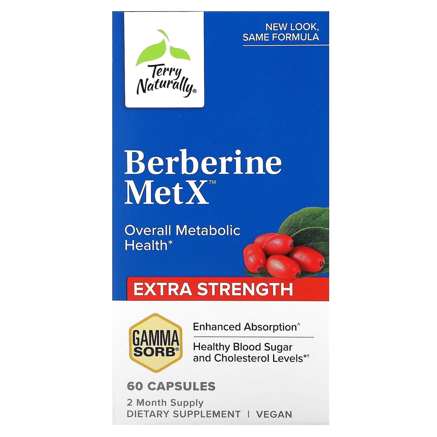 Terry Naturally
Berberine MetX, Extra Strength, 250 mg, 60 Capsules