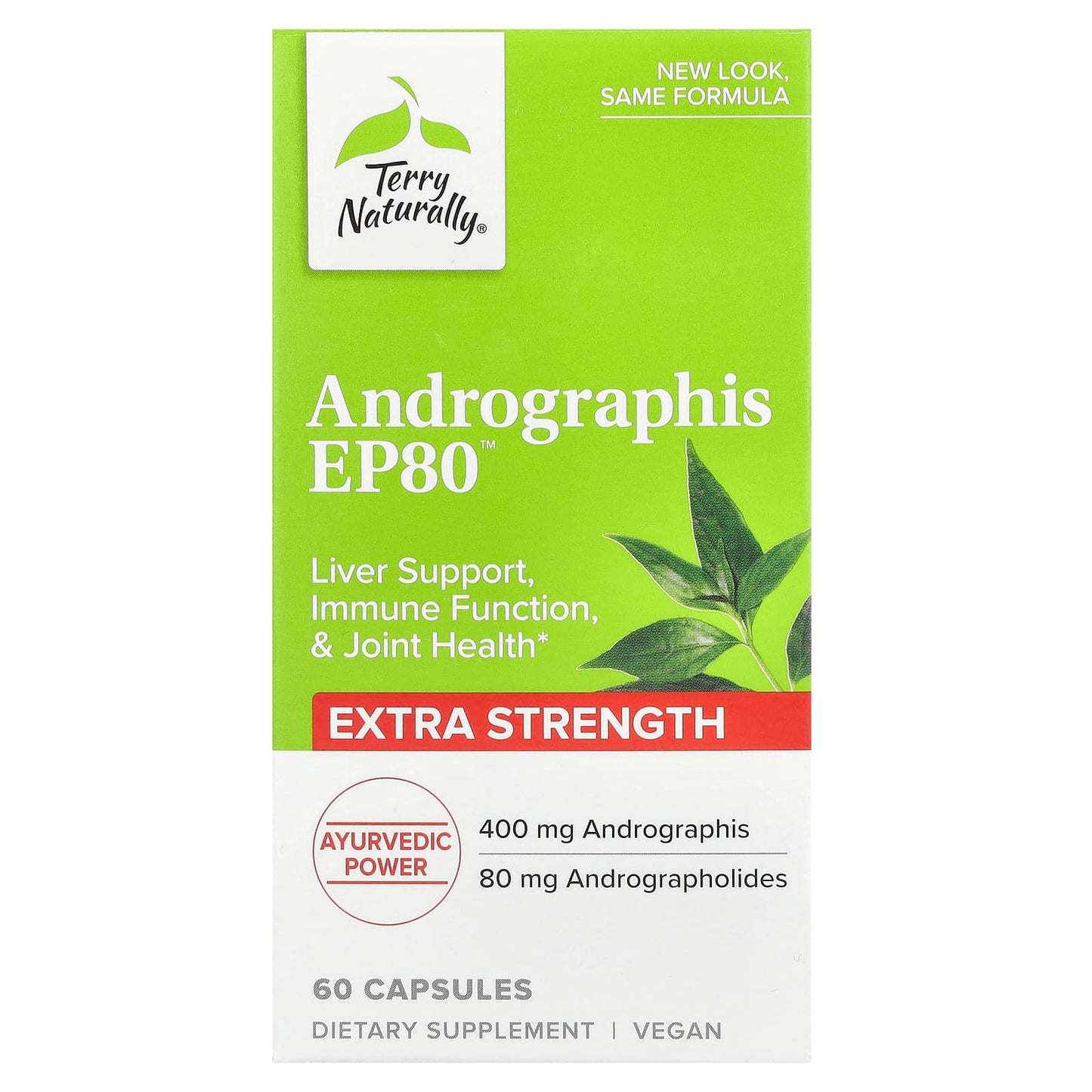 Terry Naturally
Andrographis EP80, Extra Strength, 400 mg, 60 Capsules