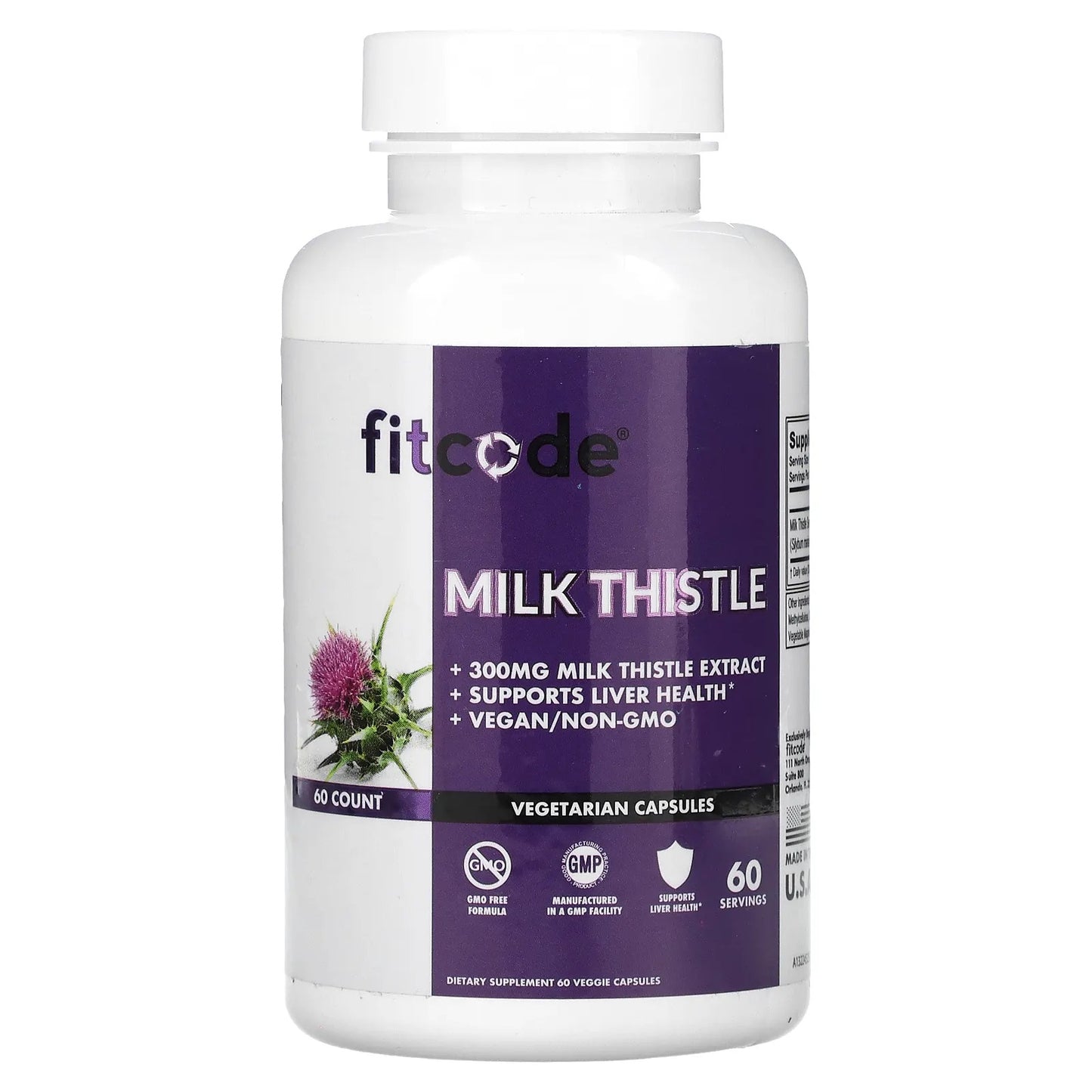 fitcode
Milk Thistle, 300 mg, 60 Veggie Capsules