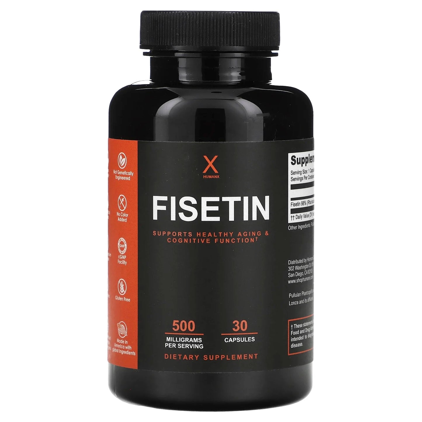 Humanx
Fisetin, 500 mg, 30 Capsules