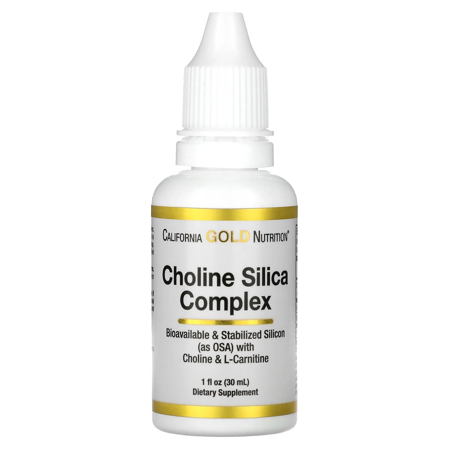 California Gold Nutrition
Choline Silica Complex, 1 fl oz (30 ml)