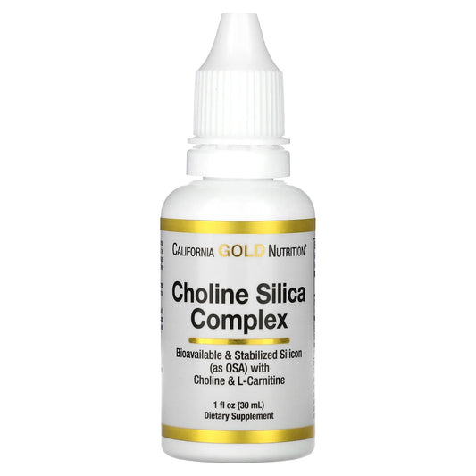 California Gold Nutrition
Choline Silica Complex, 1 fl oz (30 ml)