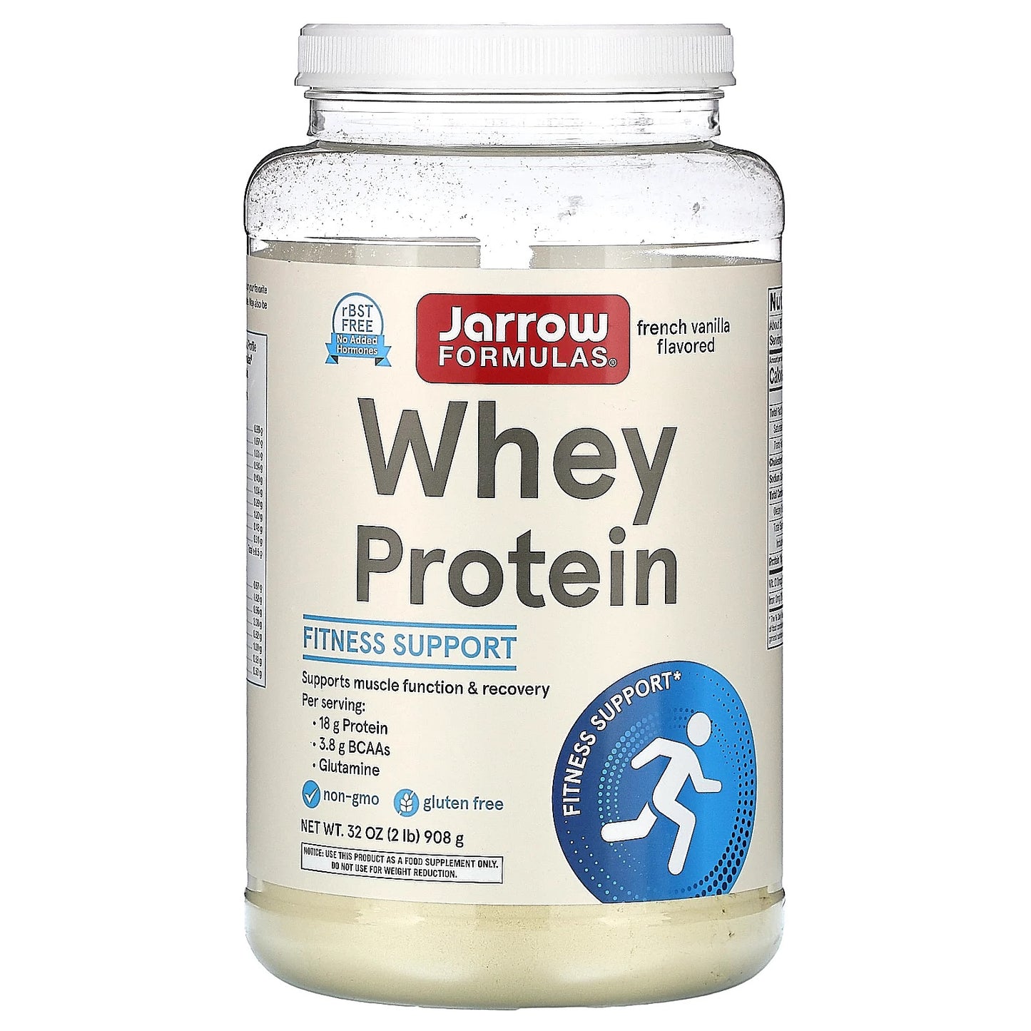 Jarrow Formulas
Whey Protein, French Vanilla, 2 lb (908 g)