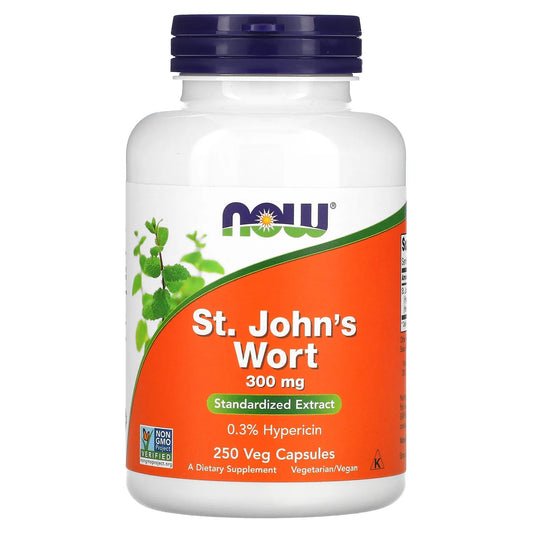 NOW Foods
St. John's Wort, 300 mg, 250 Veg Capsules