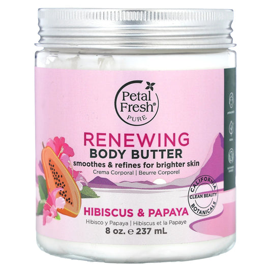 Petal Fresh
Pure, Renewing Body Butter, Hibiscus & Papaya, 8 oz (237 ml)