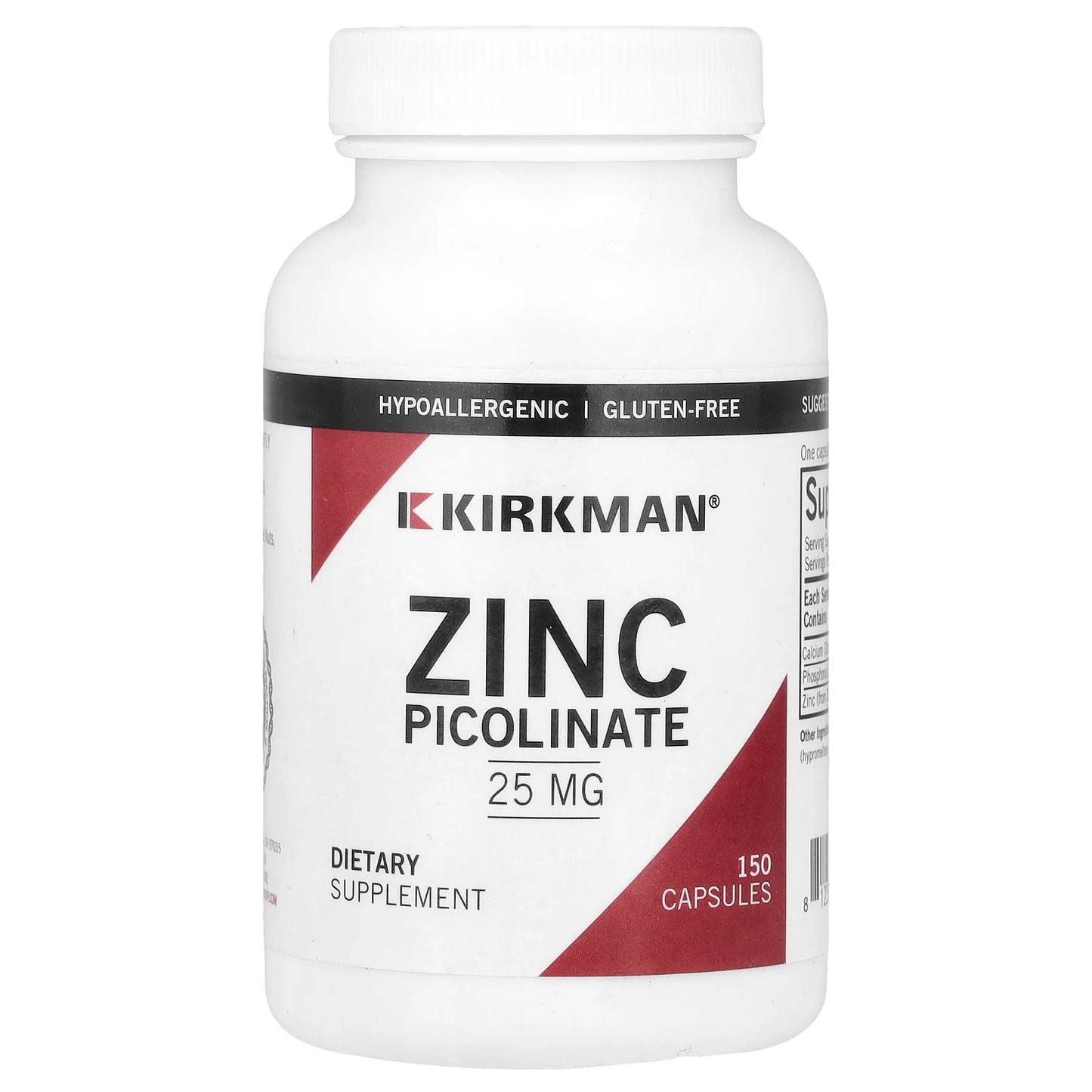 Kirkman Labs
Zinc Picolinate, 25 mg, 150 Capsules