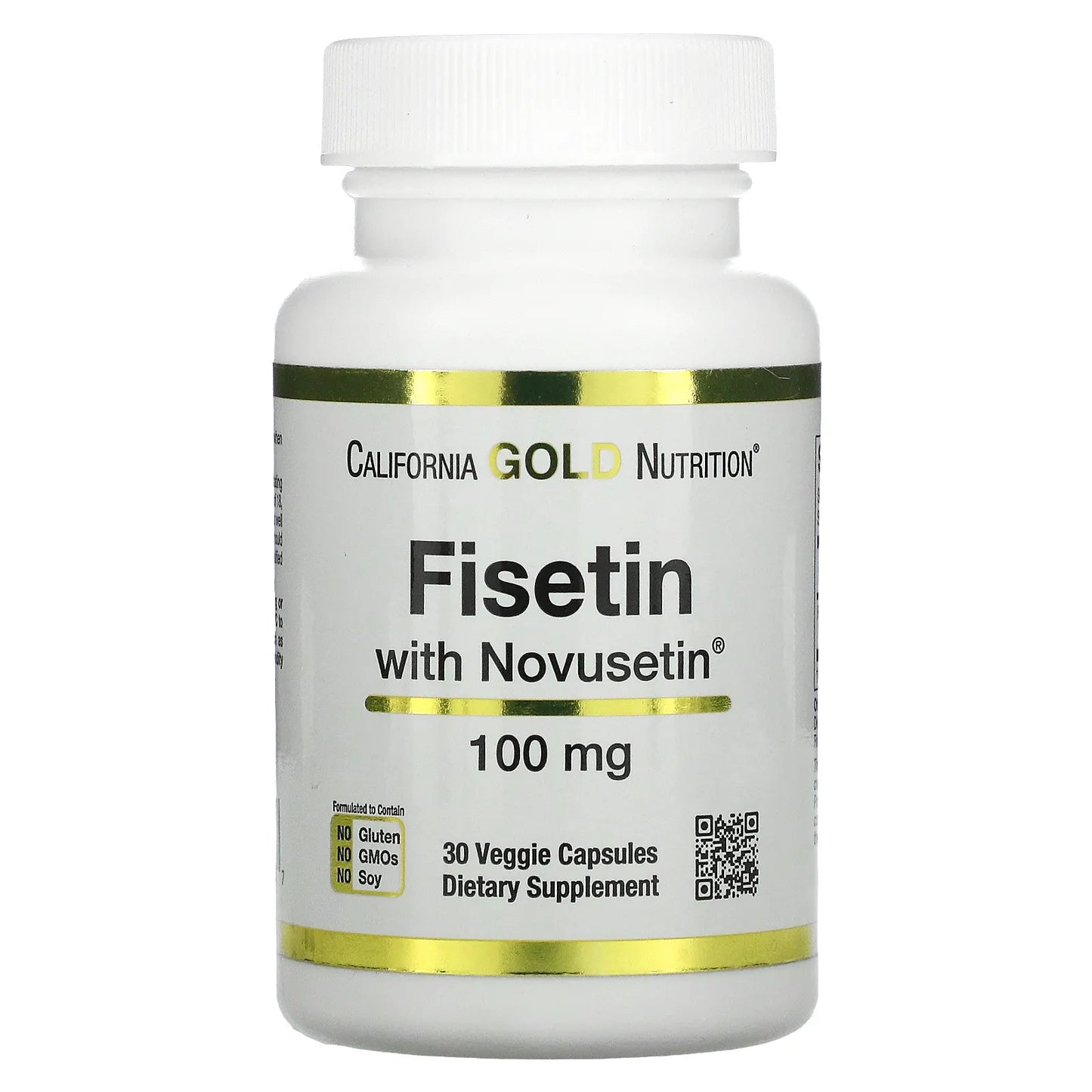 California Gold Nutrition
Fisetin with Novusetin, 100 mg, 30 Veggie Capsules