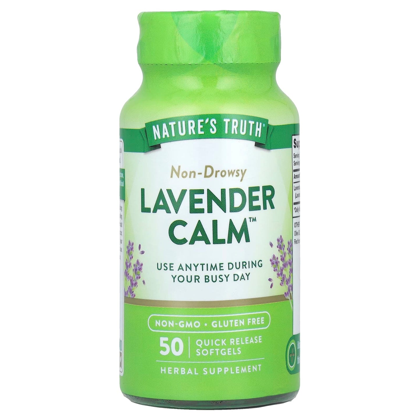 Nature's Truth
Lavender Calm™, 80 mg, 50 Quick Release Softgels