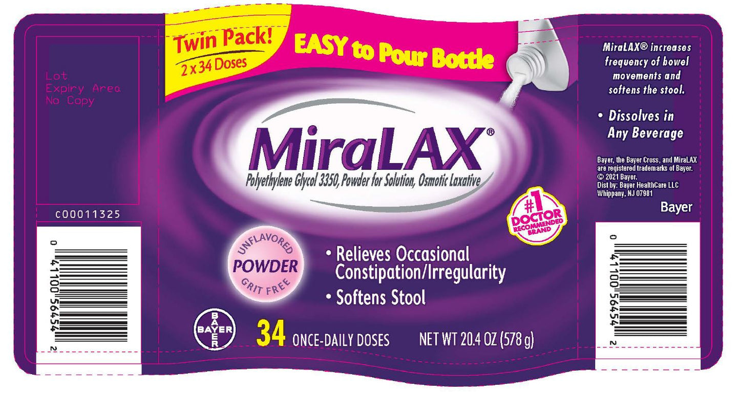 MIRALAX, 34 ONCE-DAILY DOSES, 578G