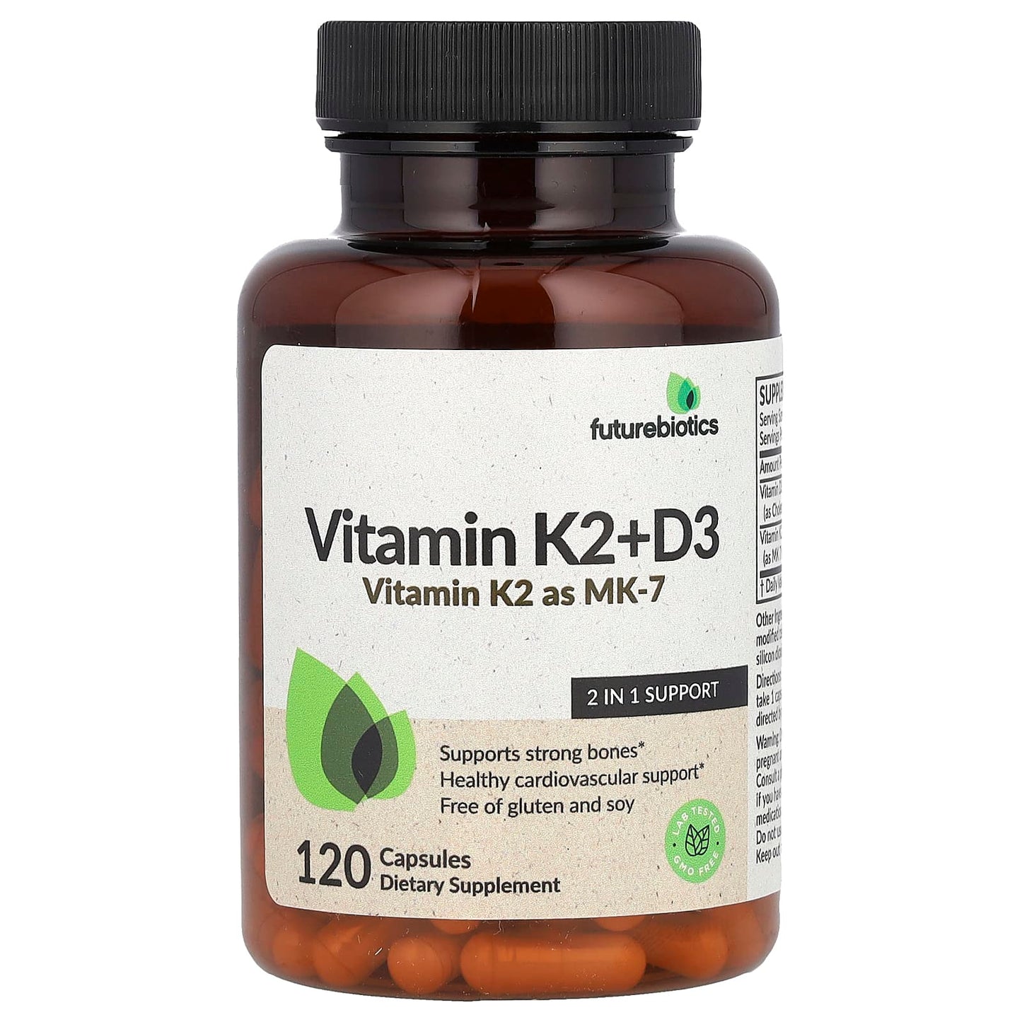 Futurebiotics
Vitamin K2 + D3 , 120 Capsules