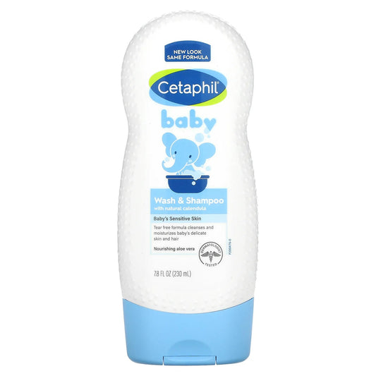 Cetaphil
Baby, Wash & Shampoo with Natural Calendula, 7.8 fl oz (230 ml)