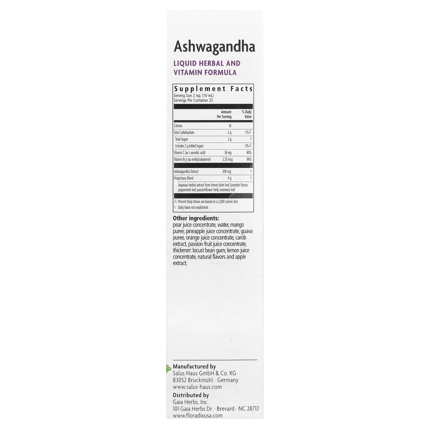 Floradix, Ashwagandha, 8.5 fl oz (250 ml)