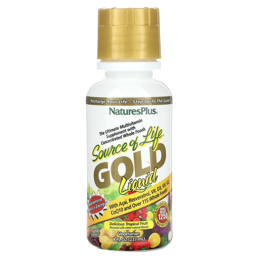 NaturesPlus
Source of Life, Gold Liquid, Tropical Fruit, 8 fl oz (236 ml)