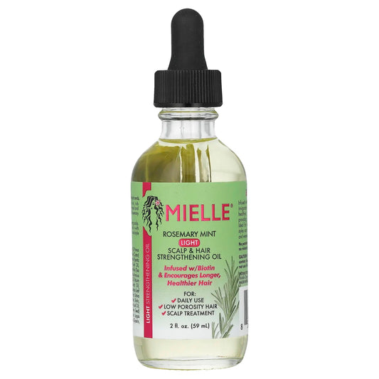 Mielle
Light Scalp & Hair Strengthening Oil, Rosemary Mint, 2 fl oz (59 ml)