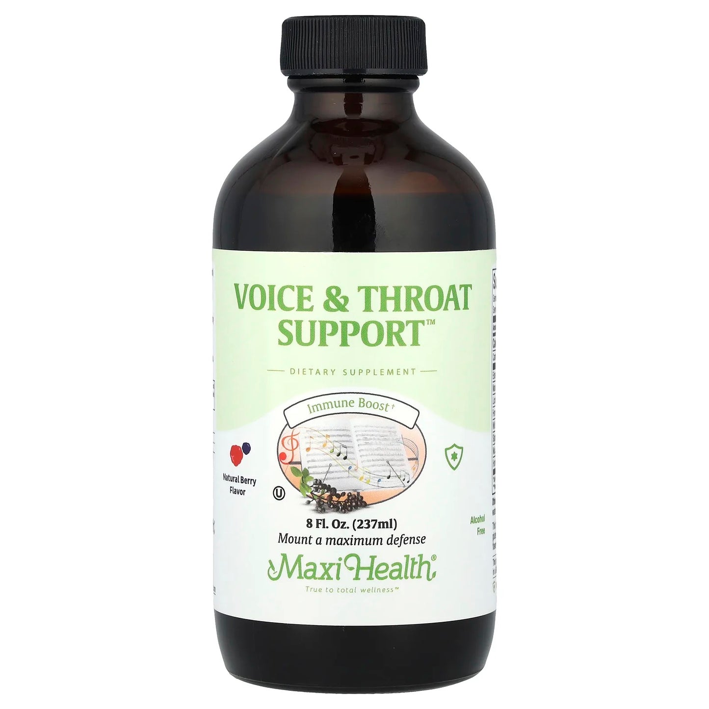 Maxi Health
Voice & Throat Support™, Natural Berry, 8 fl oz (237 ml)