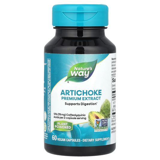 Nature's Way
Artichoke, Premium Extract, 60 Vegan Capsules