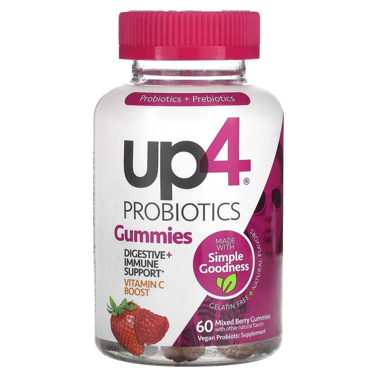 up4
Probiotics Gummies, Mixed Berry, 60 Gummies