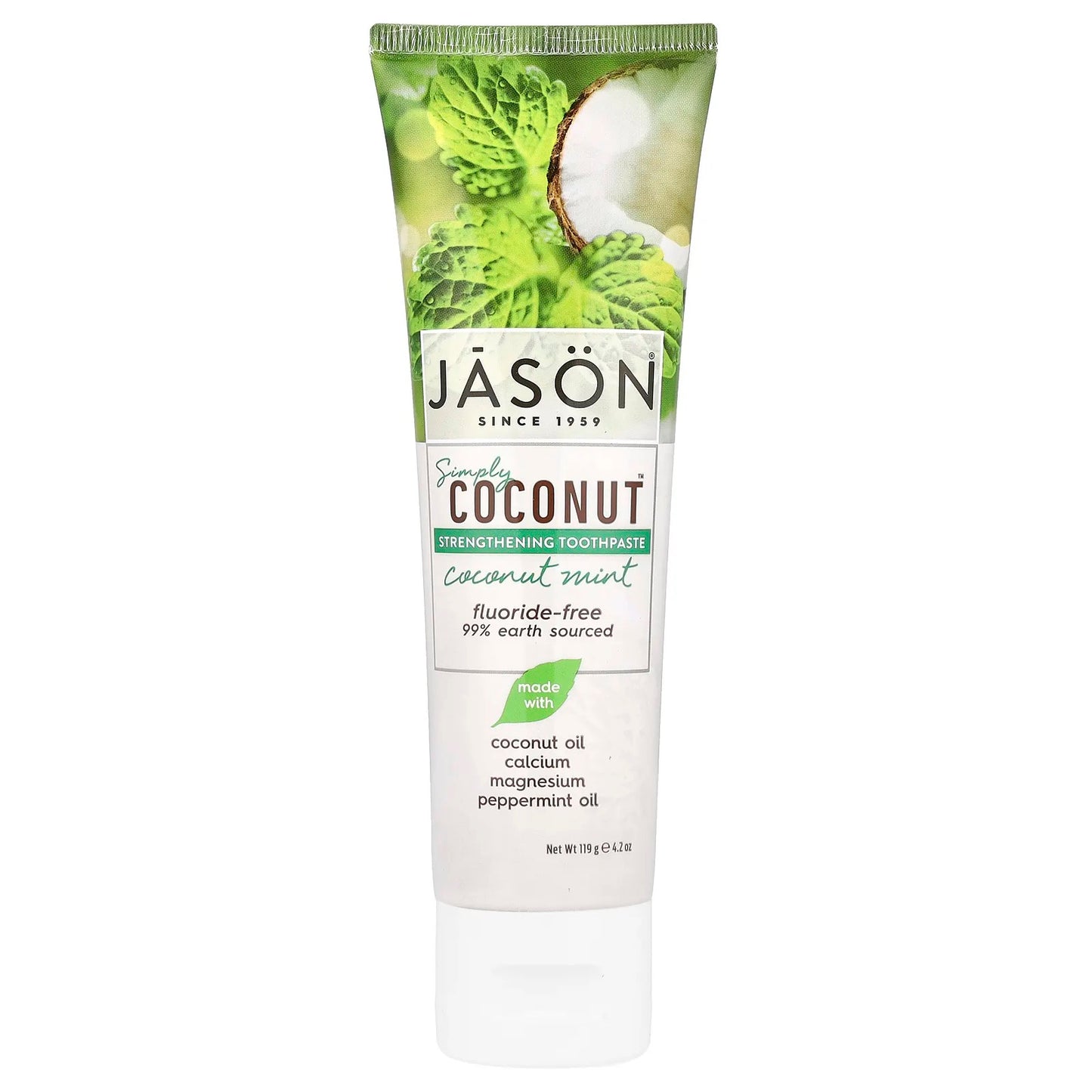 ason Natural
Simply Coconut, Strengthening Toothpaste, Fluoride-Free, Coconut Min